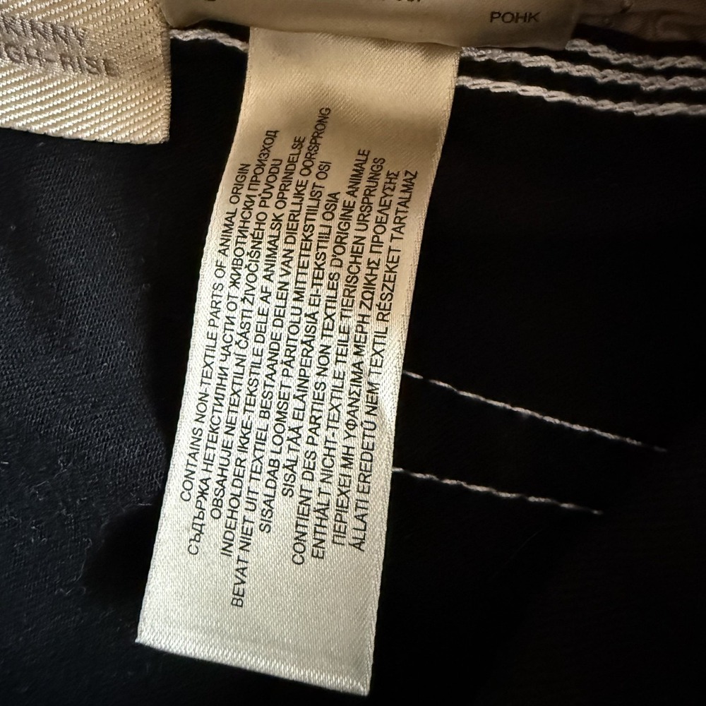 Burberry Brit Skinny High Rise Jeans Black White Contrast Stitch Stretch Denim - Picture 9 of 15